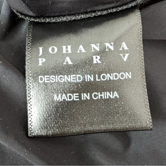 Johanna Parv Designer Sz M Long Sleeve Maxi Dress New Without Tags Black - Picture 10 of 11